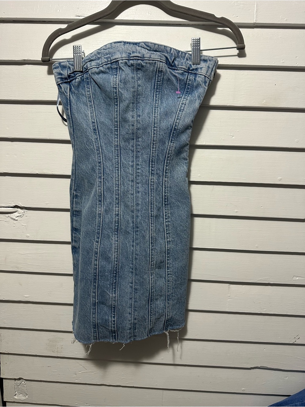 Strapless Denim Corset Dress Zara kids size M - Light Blue nwt